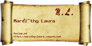 Maróthy Laura névjegykártya
