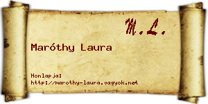 Maróthy Laura névjegykártya